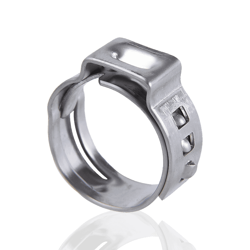 Braçadeira contínua de orelha única